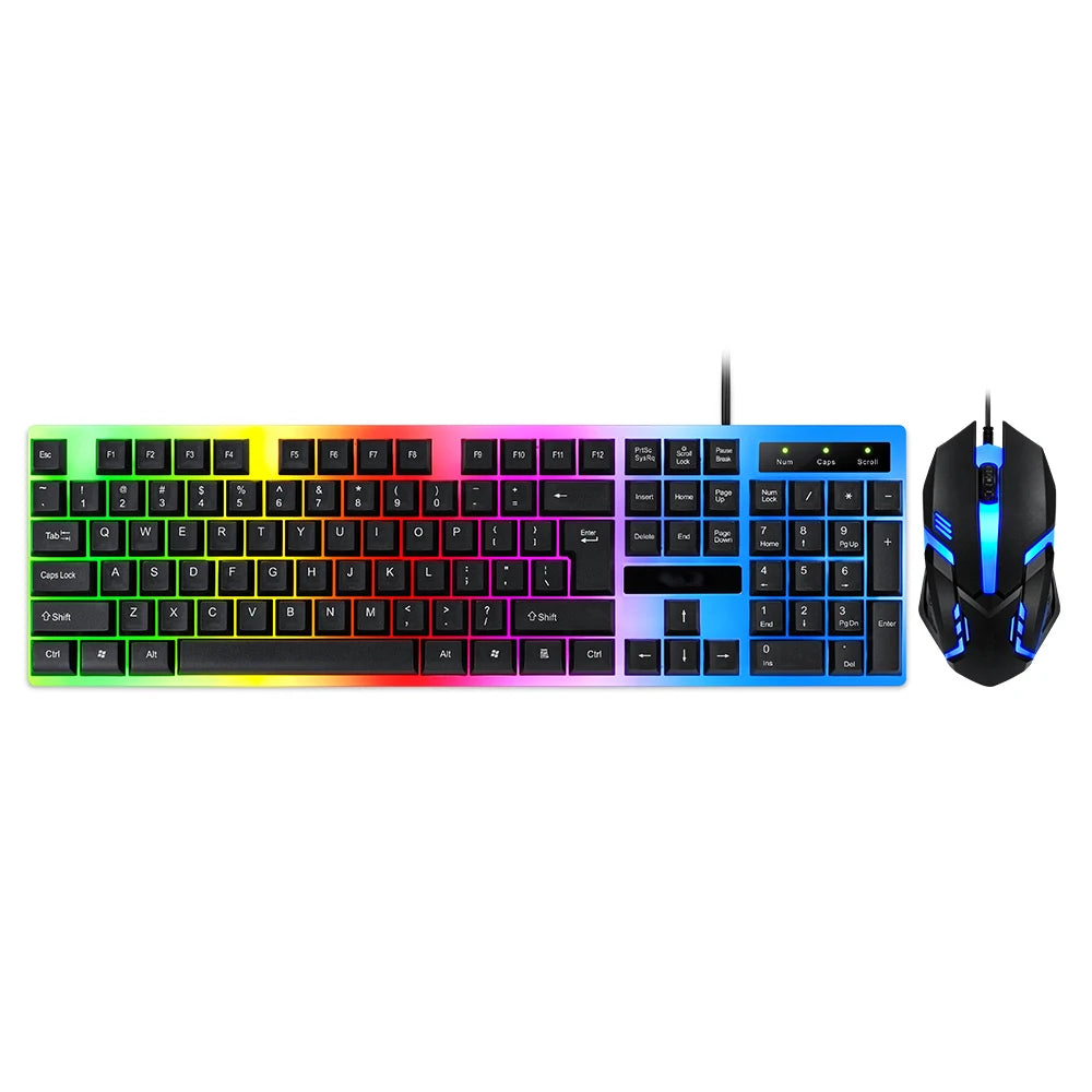 Combo de Teclado y Mouse Gaming TX30 - LED 104 Teclas USB