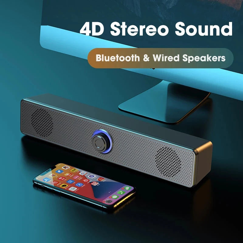 AyeBeau Barra de Sonido Bluetooth - Sonido 3D Surround 6W USB