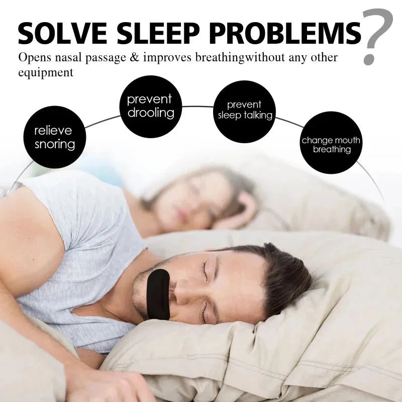 30pcs Anti-snoring mouth strips, sleep tapes, sealing patches, used to seal the mouth, transparent patches to prevent mouth brea - Viralshop-