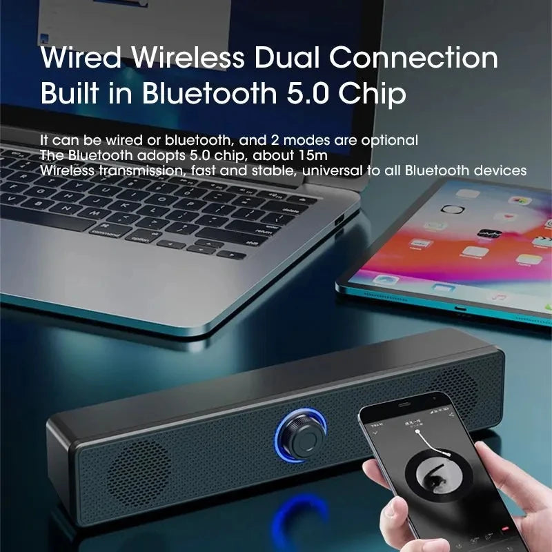 AyeBeau Barra de Sonido Bluetooth - Sonido 3D Surround 6W USB