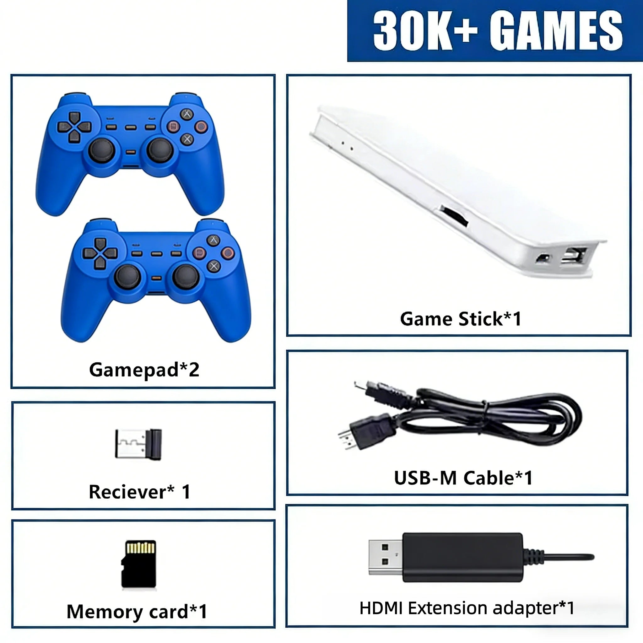 Consola Retro LYCHZH M15 Game Stick 256GB con 2 Mandos Inalámbricos
