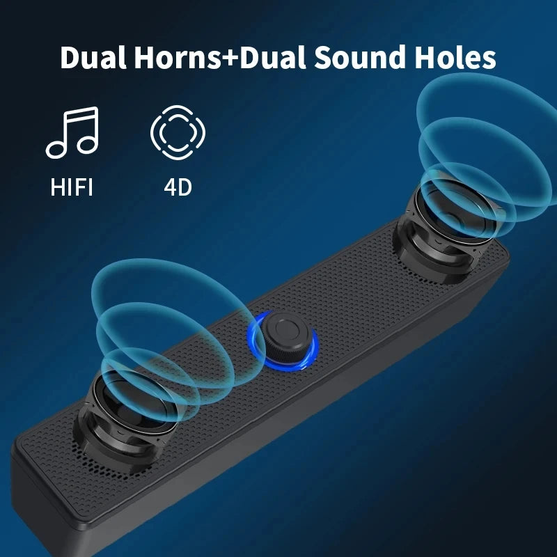 AyeBeau Barra de Sonido Bluetooth - Sonido 3D Surround 6W USB