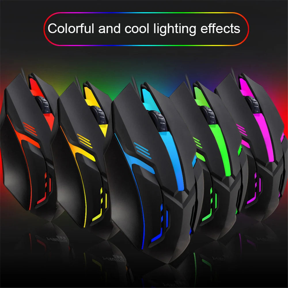 Ratón Gaming con Cable Kebidumei - 5000 DPI LED 7 Colores Silencioso