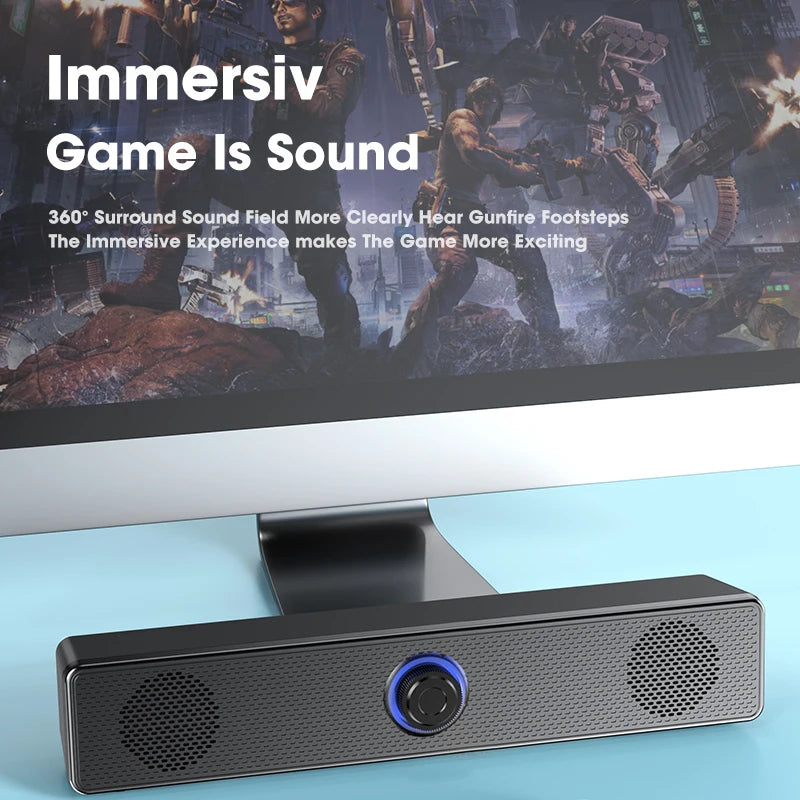 AyeBeau Barra de Sonido Bluetooth - Sonido 3D Surround 6W USB