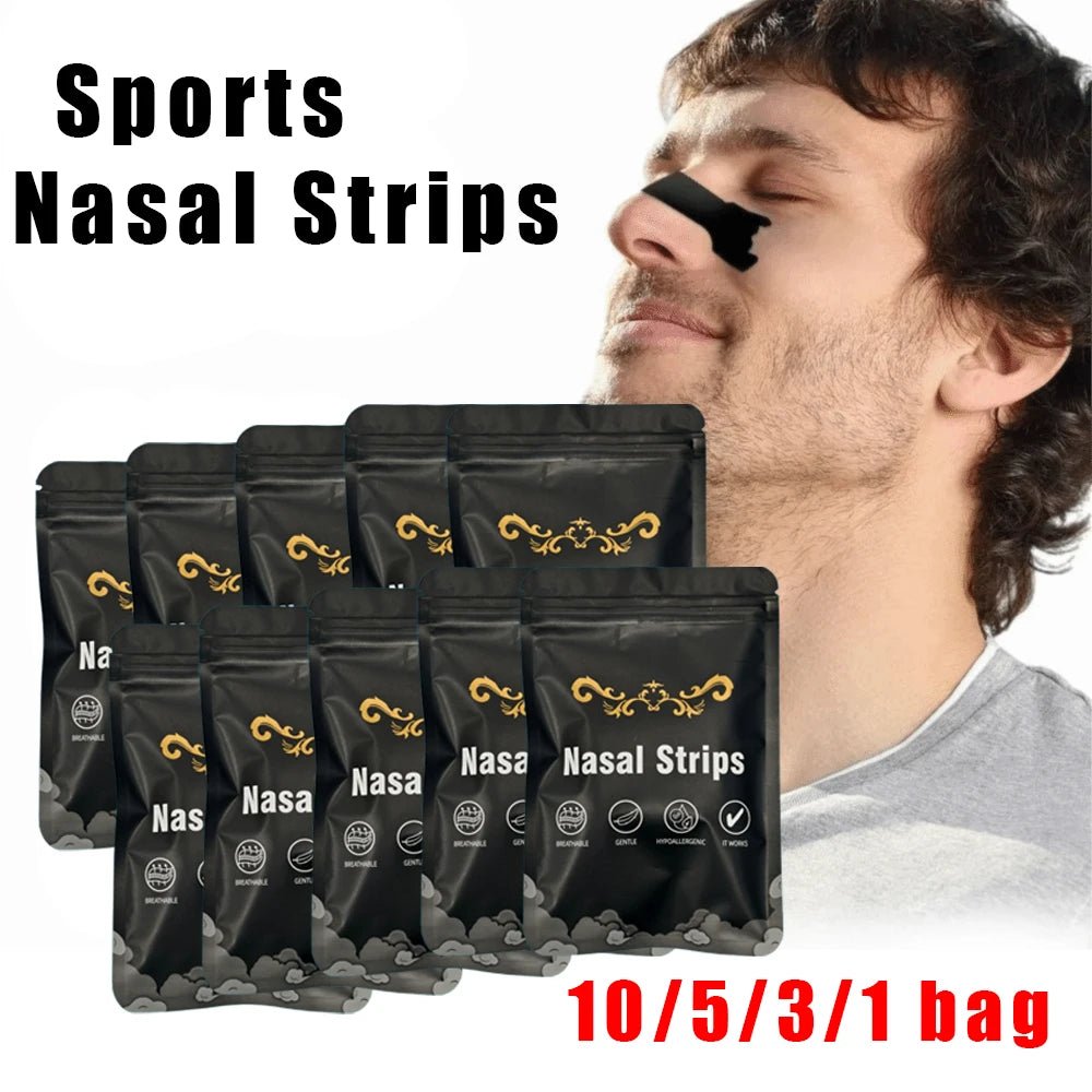 Enhanced Adhesion Sports Nasal Strips 30/90/150/300 PCS Breathable Comfortable Sleep Aid Non-Invasive Anti-Snoring Nose Patch - Viralshop-
