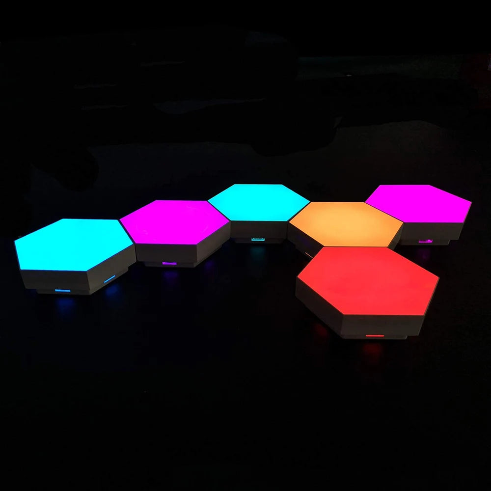 Luces LED de Pared Hexagonales JGT RGB - Táctil y Control Remoto
