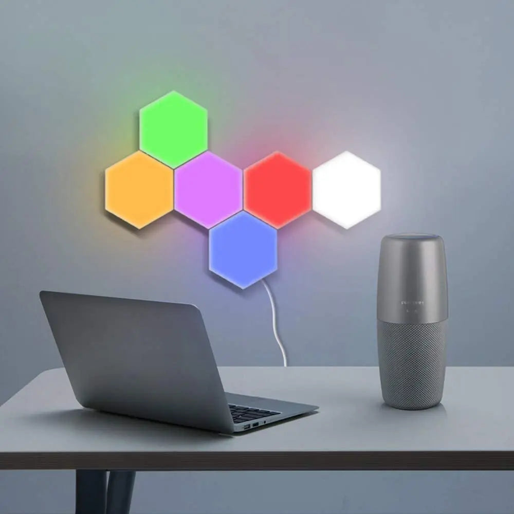Luces LED de Pared Hexagonales JGT RGB - Táctil y Control Remoto