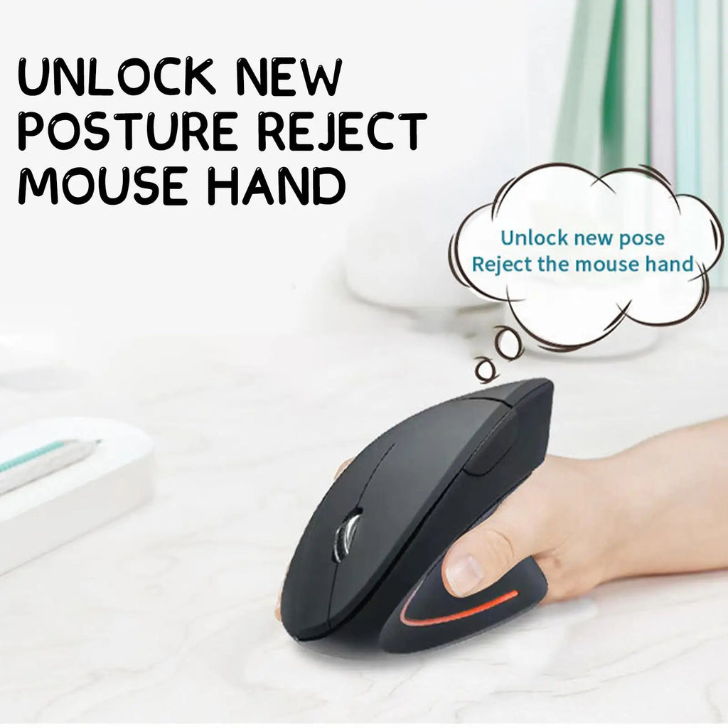 Mouse Vertical Ergonómico Inalámbrico CUJMH 2.4G 1600 DPI