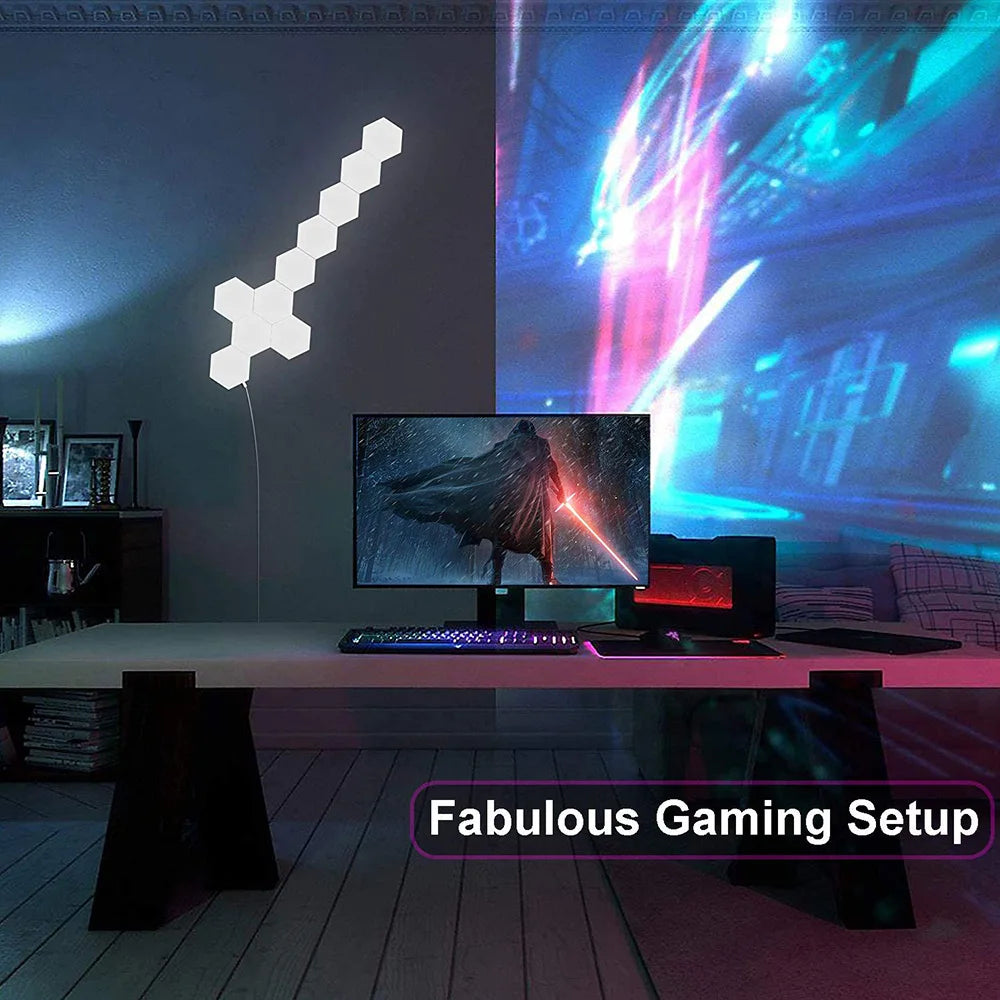 Luces LED de Pared Hexagonales JGT RGB - Táctil y Control Remoto