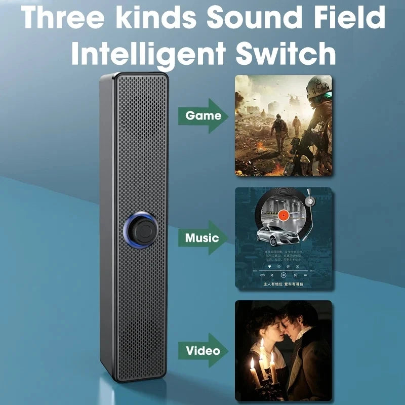 AyeBeau Barra de Sonido Bluetooth - Sonido 3D Surround 6W USB