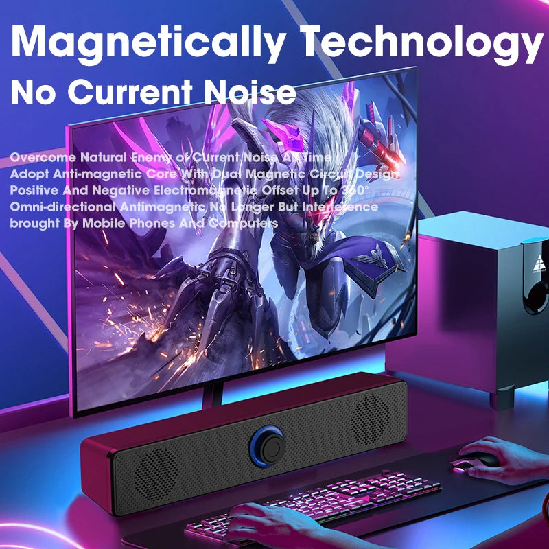 AyeBeau Barra de Sonido Bluetooth - Sonido 3D Surround 6W USB