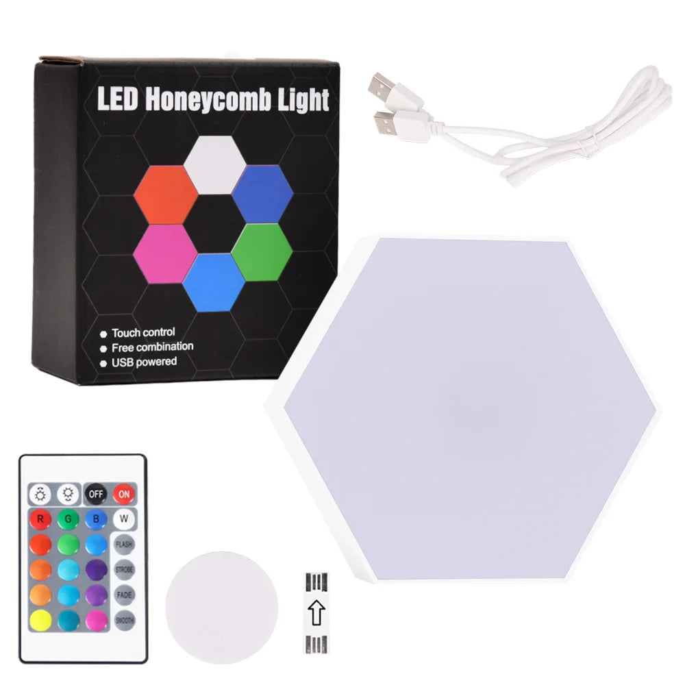 Luces LED de Pared Hexagonales JGT RGB - Táctil y Control Remoto