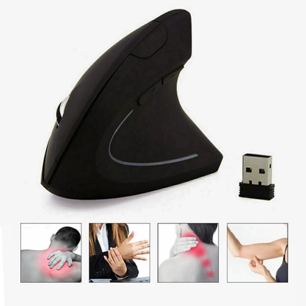 Mouse Vertical Ergonómico Inalámbrico CUJMH 2.4G 1600 DPI