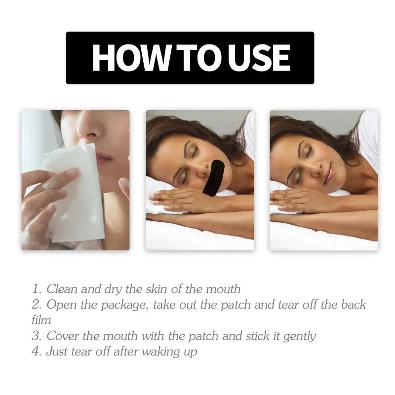 30pcs Anti-snoring mouth strips, sleep tapes, sealing patches, used to seal the mouth, transparent patches to prevent mouth brea - Viralshop-