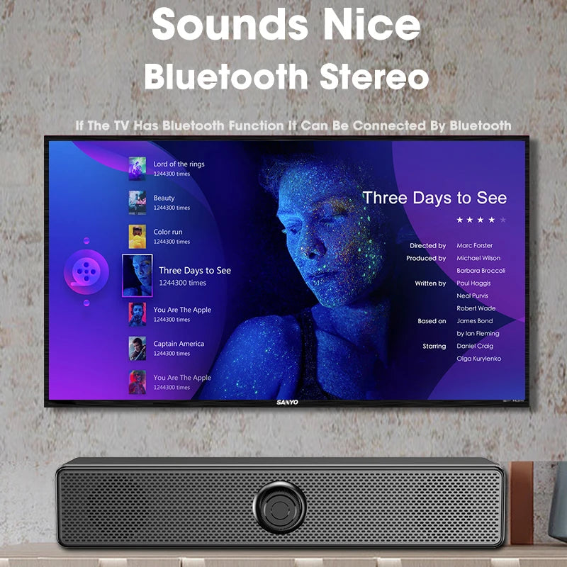 AyeBeau Barra de Sonido Bluetooth - Sonido 3D Surround 6W USB