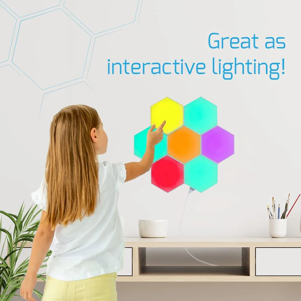 Luces LED de Pared Hexagonales JGT RGB - Táctil y Control Remoto